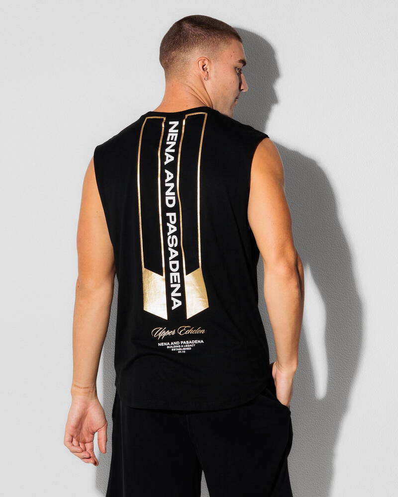 Nena & Pasadena Kavros Dual Curved Muscle Tank for Mens