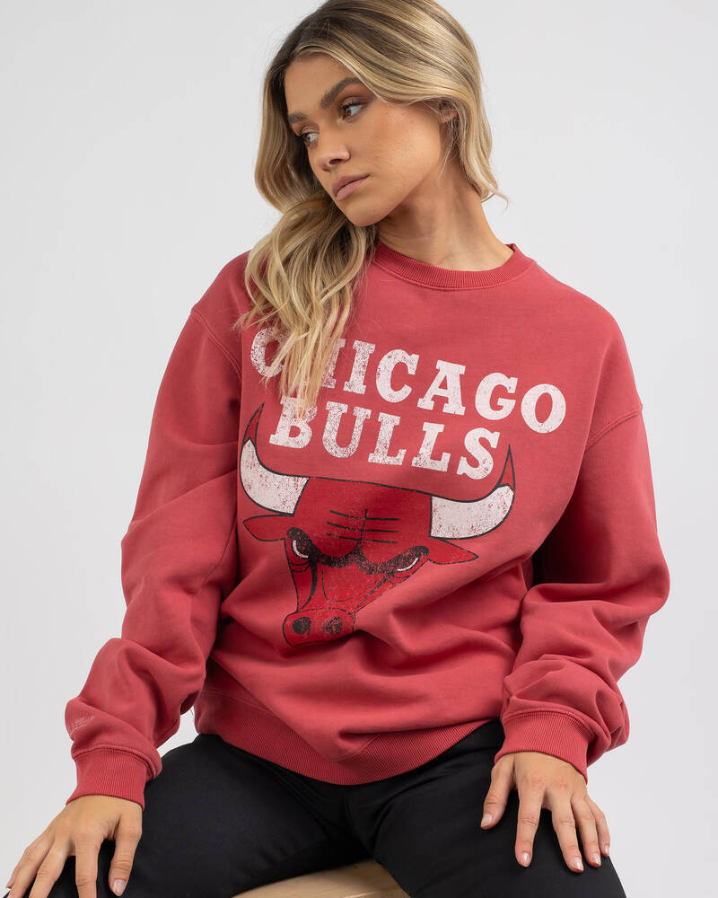 Mitchell & Ness Chicago Bulls Vintage HWC Big Logo Sweatshirt for Womens