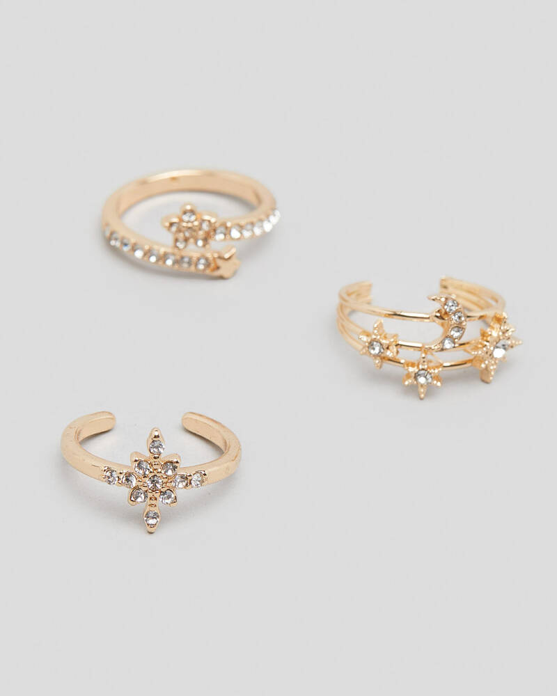 Karyn In LA Celestial Toe Ring Pack for Womens