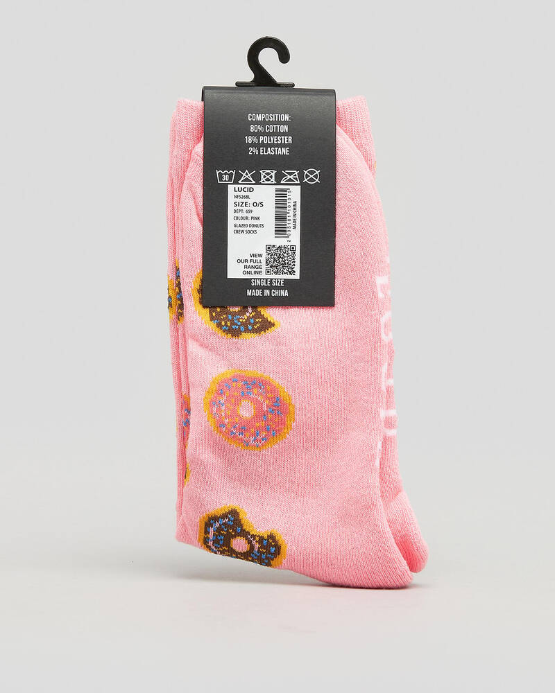 Lucid Glazed Donuts Crew Socks for Mens