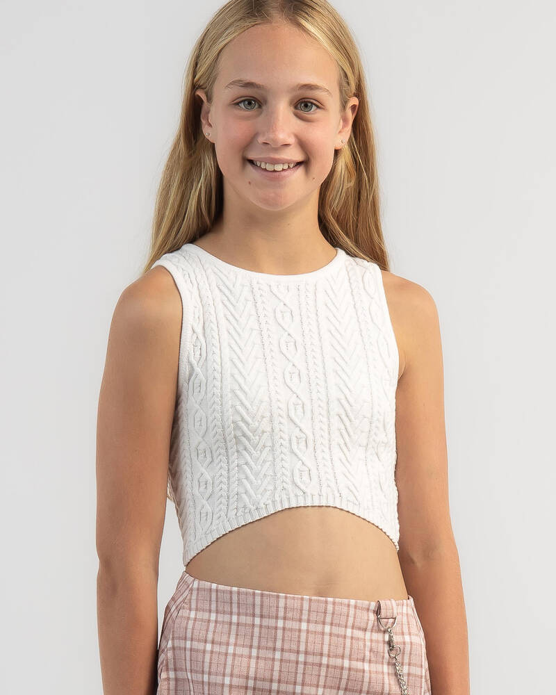 Ava And Ever Girls' Hollie Cable Knit Top for Womens