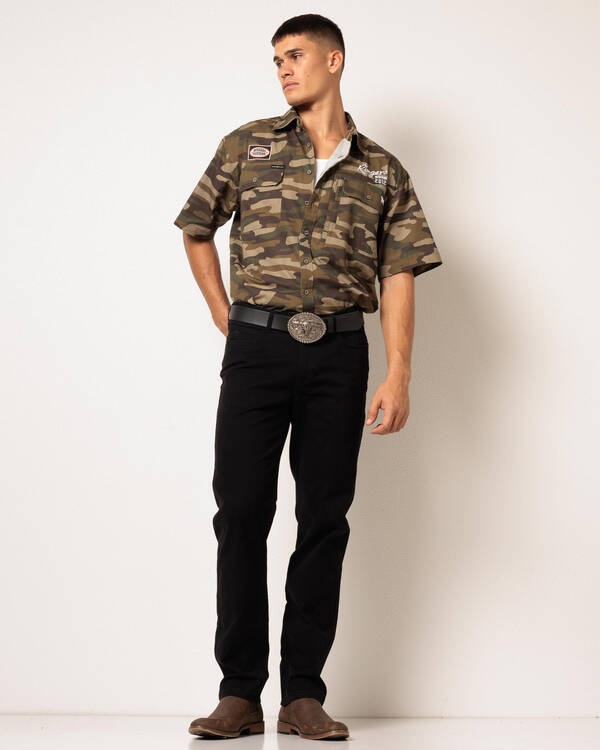 Ringers Western Bull Dodger Short Sleeve Shirt for Mens