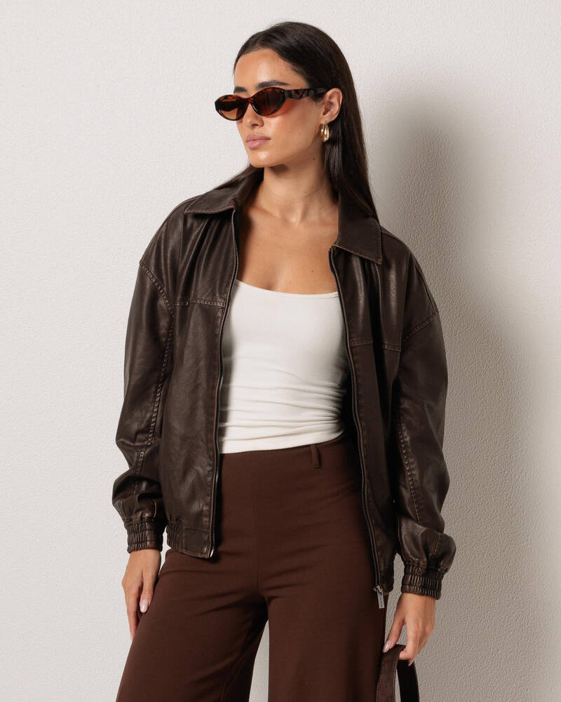 Ava And Ever Cyrus Faux Leather Jacket for Womens