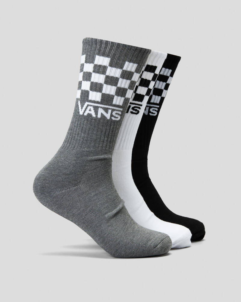 Vans Classic Check Crew Socks 3 Pack for Womens