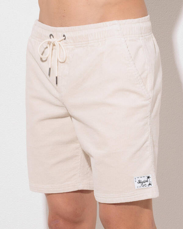 Skylark Shale Elastic Waist Shorts for Mens