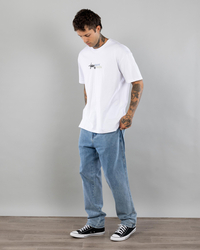S-Double Embroided Denim Standard Jeans for Mens image number null