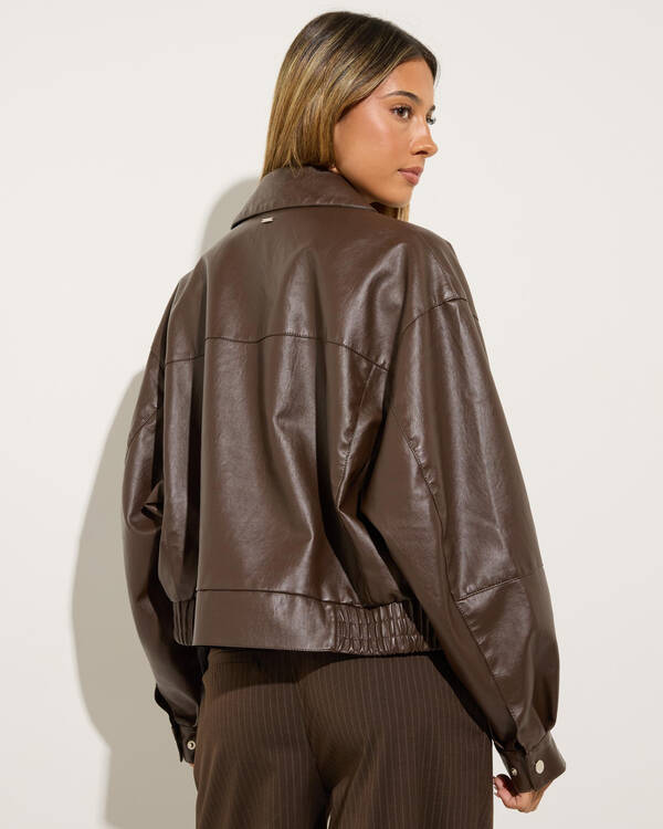 Ava And Ever Off Duty Faux Leather Jacket for Womens