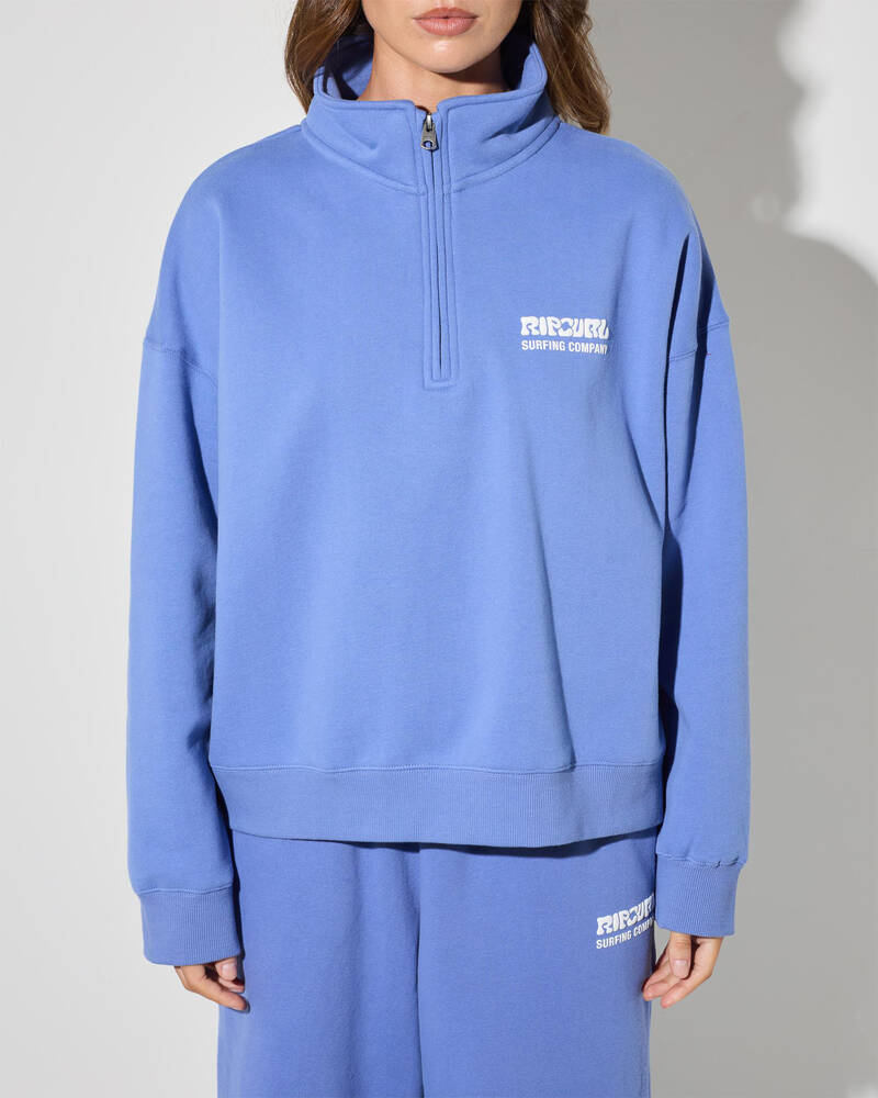 Rip Curl Surf Puff 1/4 Zip Sweatshirt for Womens