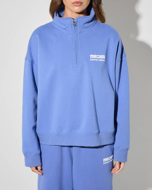 Rip Curl Surf Puff 1/4 Zip Sweatshirt for Womens