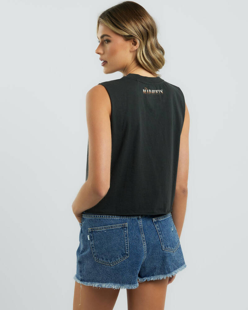The Mad Hueys Freedom Hueys Crop Muscle Tank Top for Womens