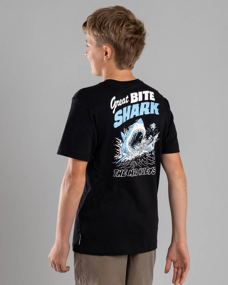 The Mad Hueys Boys' Great Bite Shark T-Shirt for Mens