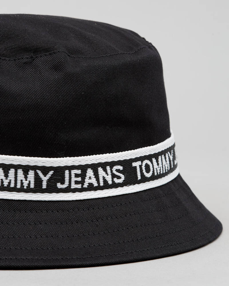 Tommy Hilfiger Mini Logo Tape Bucket Hat for Womens