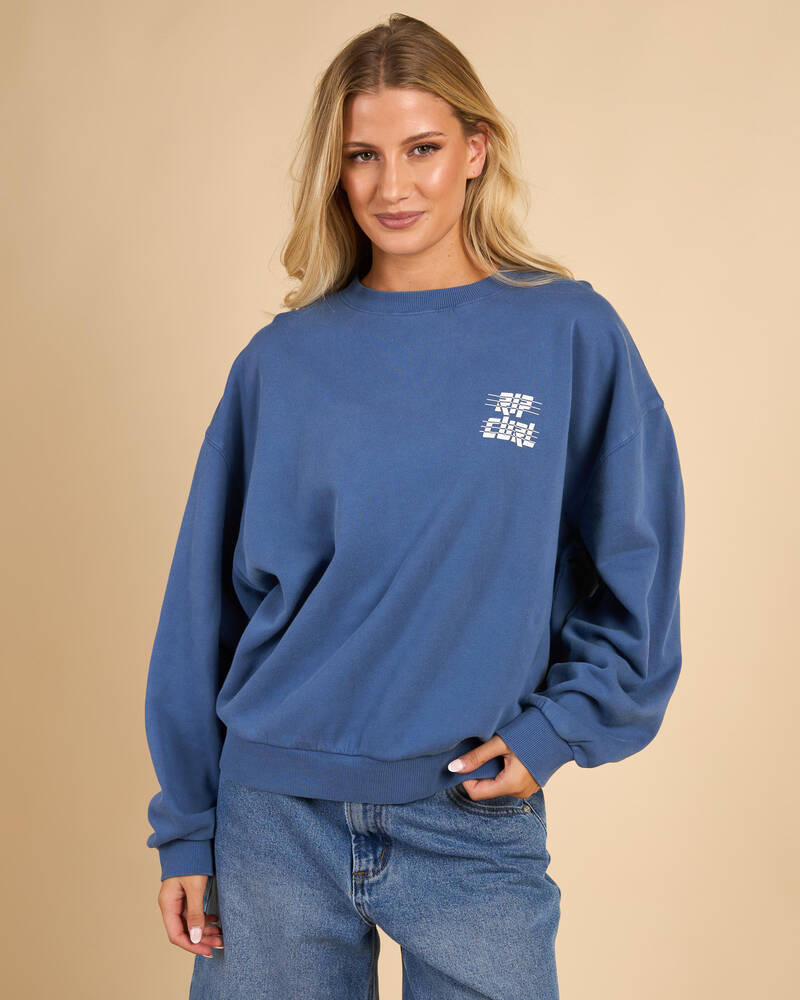 Rip Curl Sports Dept Drop Shoulder Crewneck Sweatshirt for Womens