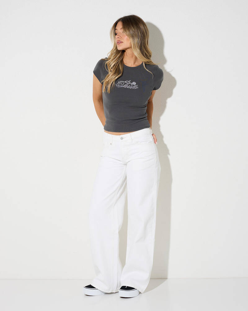 Thrills Hunter Low Rise Wide Jeans for Womens