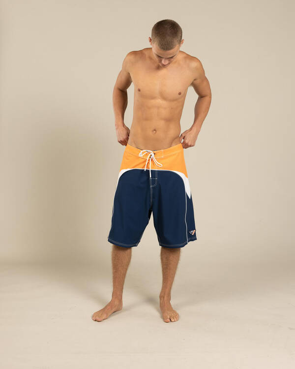 Rusty Straight Pipe Fixed Waist Board Shorts for Mens