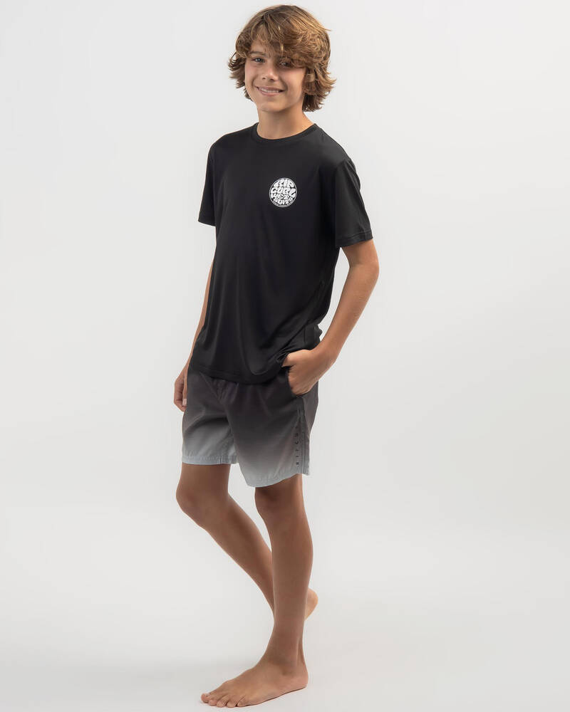 Rip Curl Boys' Icons Surflite Short Sleeve Rash Vest for Mens