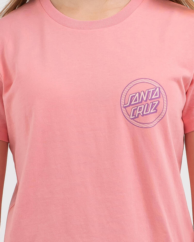 Santa Cruz Girls' Striped Reverse Dot T-Shirt for Womens