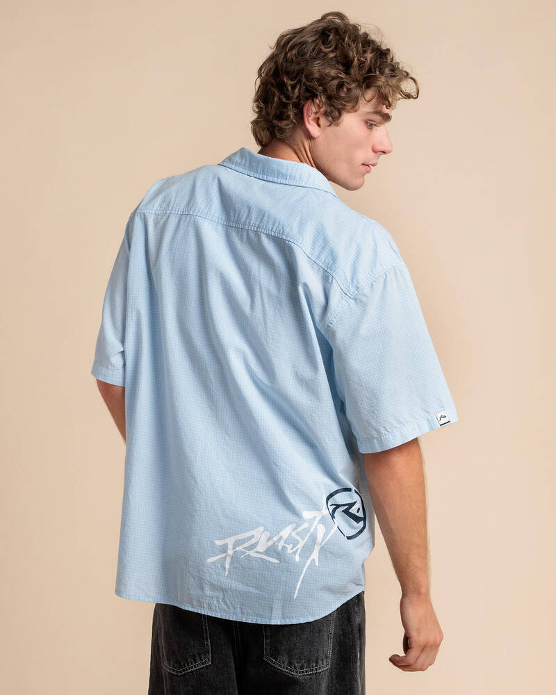 Rusty Hoodus Check Short Sleeve Shirt for Mens
