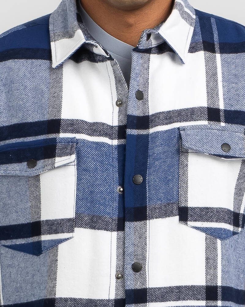 Skylark Fragmented Long Sleeve Flannel Shirt for Mens