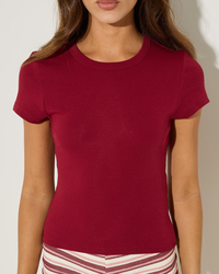 Ava And Ever Plain Cotton Tee for Womens image number null