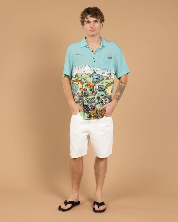 The Mad Hueys Oz Straya Short Sleeve Shirt for Mens