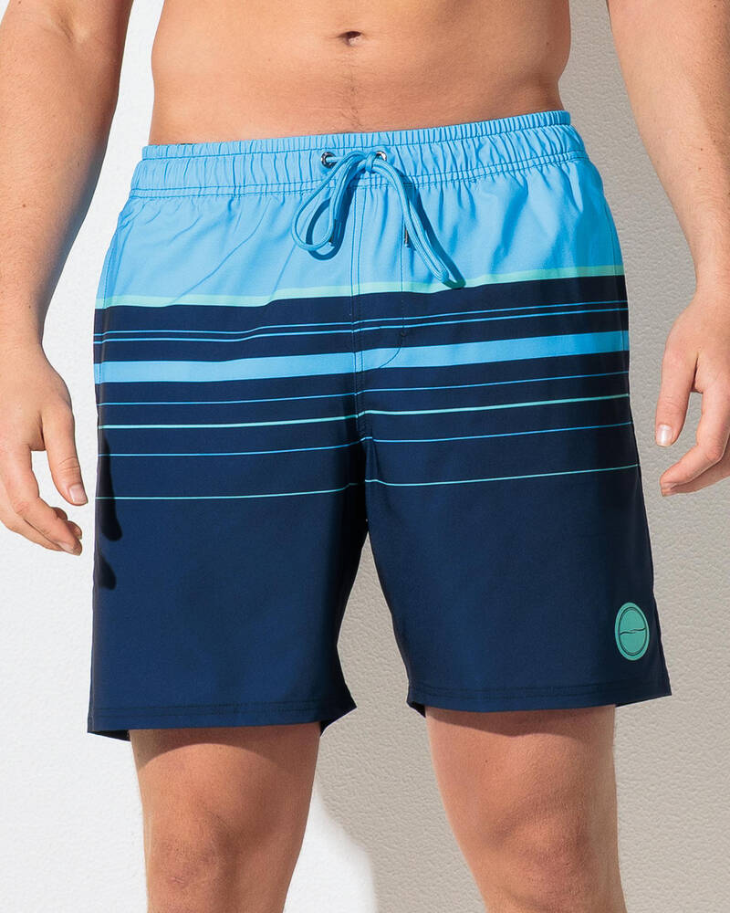 Skylark Bold Horizon Elastic Waist Board Shorts for Mens