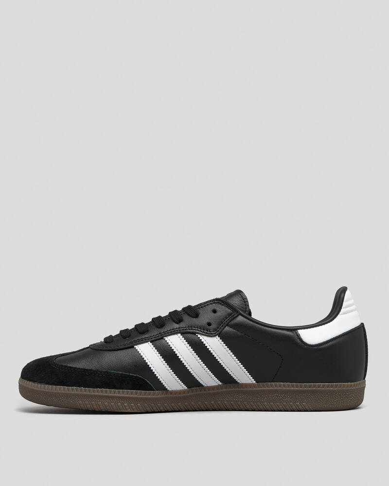 Adidas Samba Adv Shoes In Core Black/ftwr White/gold Met - Fast ...