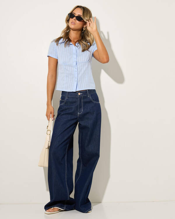 Ava And Ever Ingrid Short Sleeve Shirt for Womens