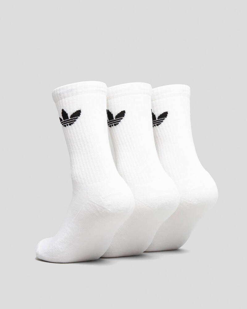 adidas Boys' Cushion Trefoil Crew Socks 3 Pack for Mens