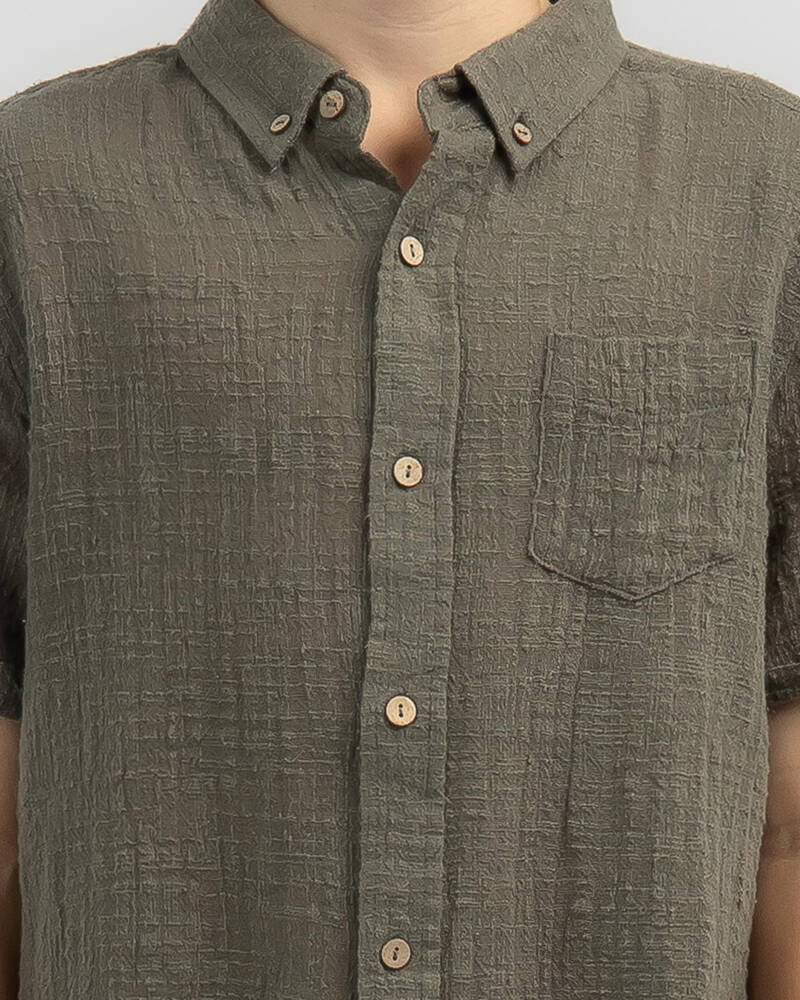 Lucid Boys' Woven Short Sleeve Shirt for Mens