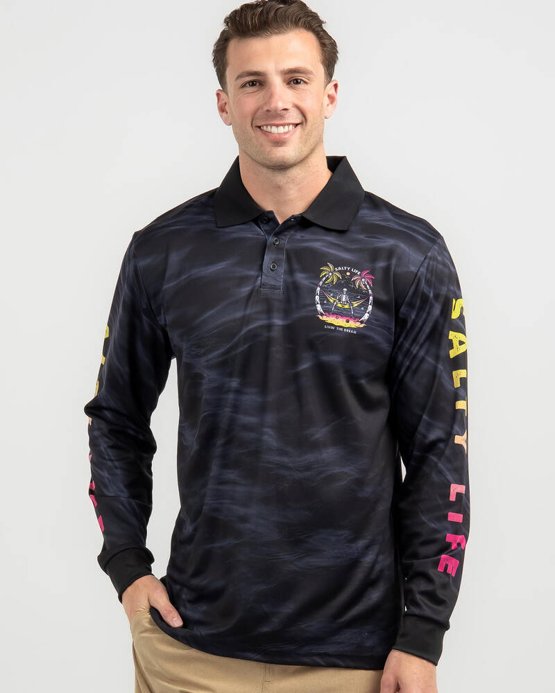 Salty Life Livin The Dream Fishing Shirt for Mens