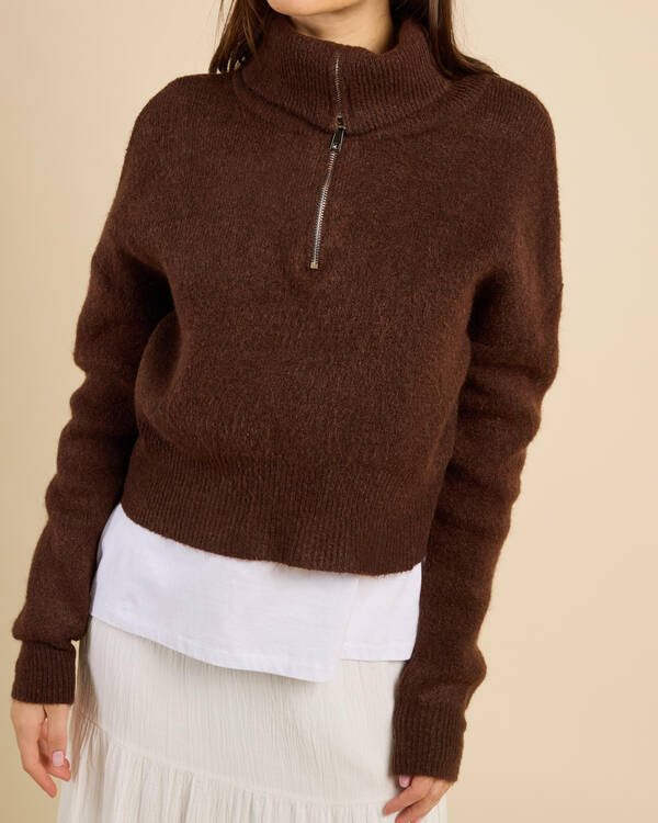 Mooloola Tonic Half Zip Knit Jumper for Womens