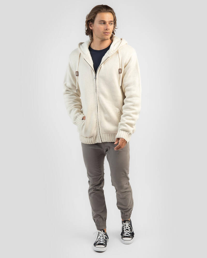 Skylark Border Hooded Knit Jacket for Mens