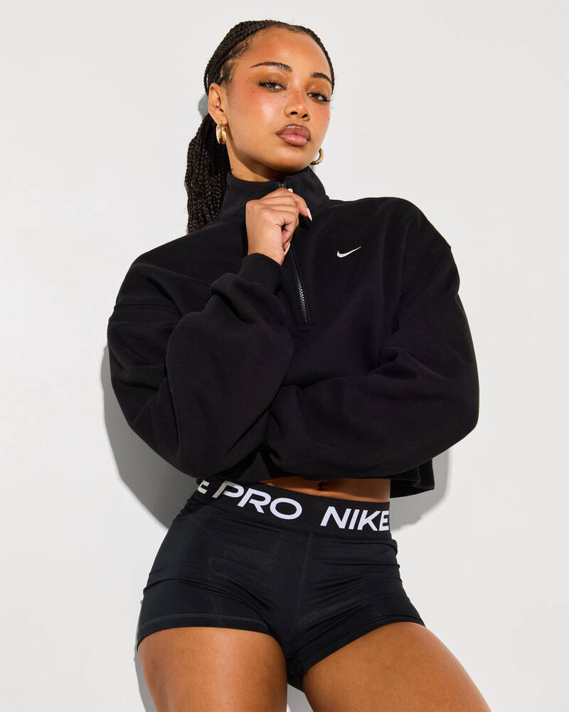 Nike Studio Cropped Quarter Zip Sweatshirt for Womens