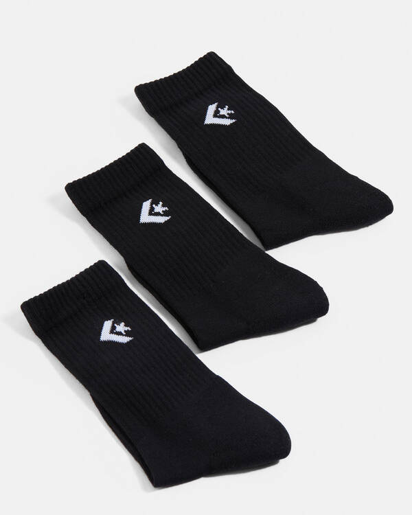 Converse Boys' Crew Socks 3 Pack for Mens