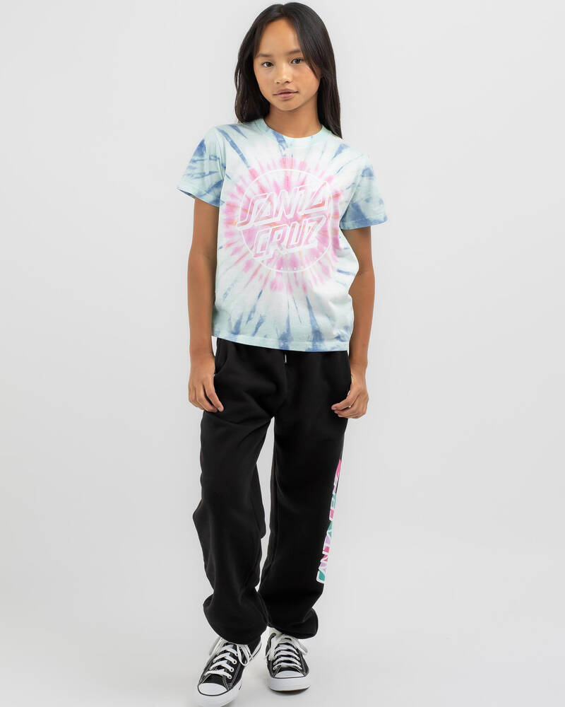 Santa Cruz Girls' Opus Dot Front Tie Dye T-shirt for Womens