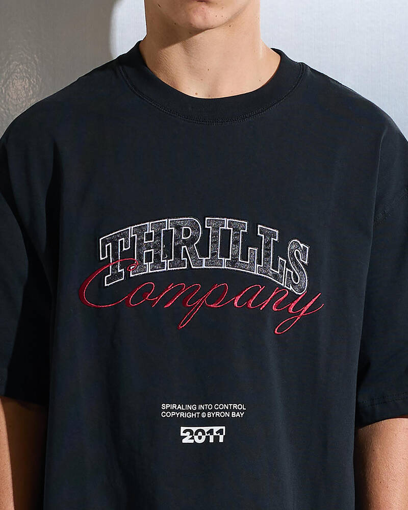 Thrills Spiraling Box Crop Fit T-Shirt for Mens