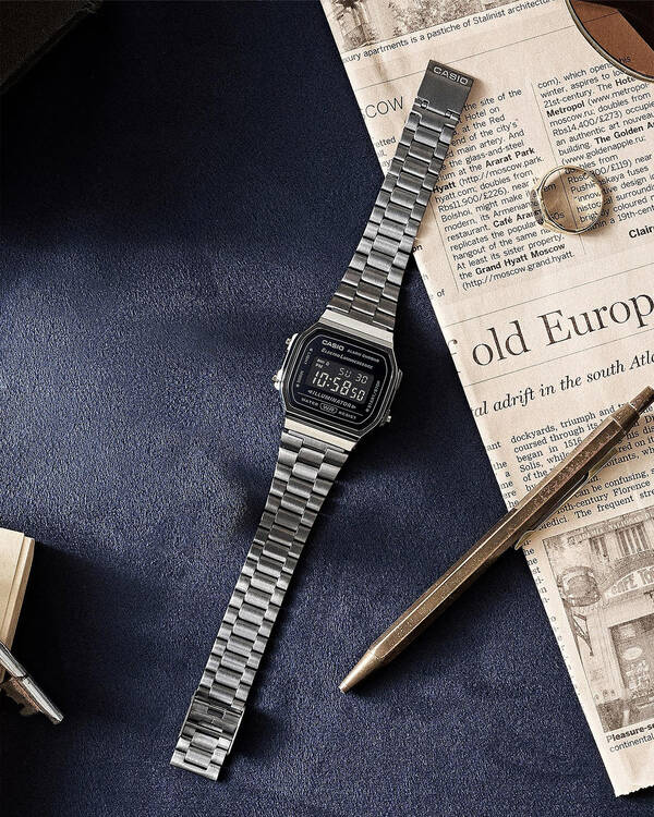 Casio A168WGG-1B Watch for Mens