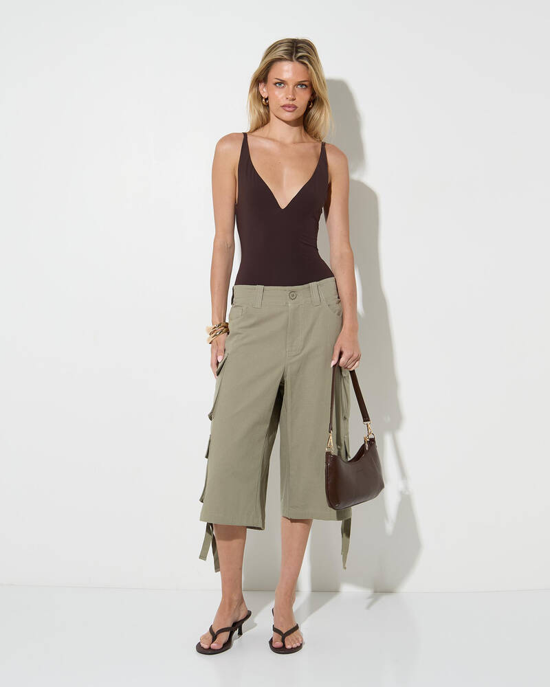 Ava And Ever Basic V Neck Bodysuit for Womens