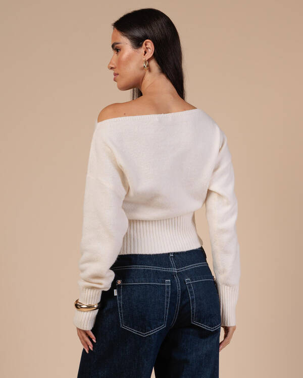 Ava And Ever Anni Off Shoulder Knit Jumper for Womens