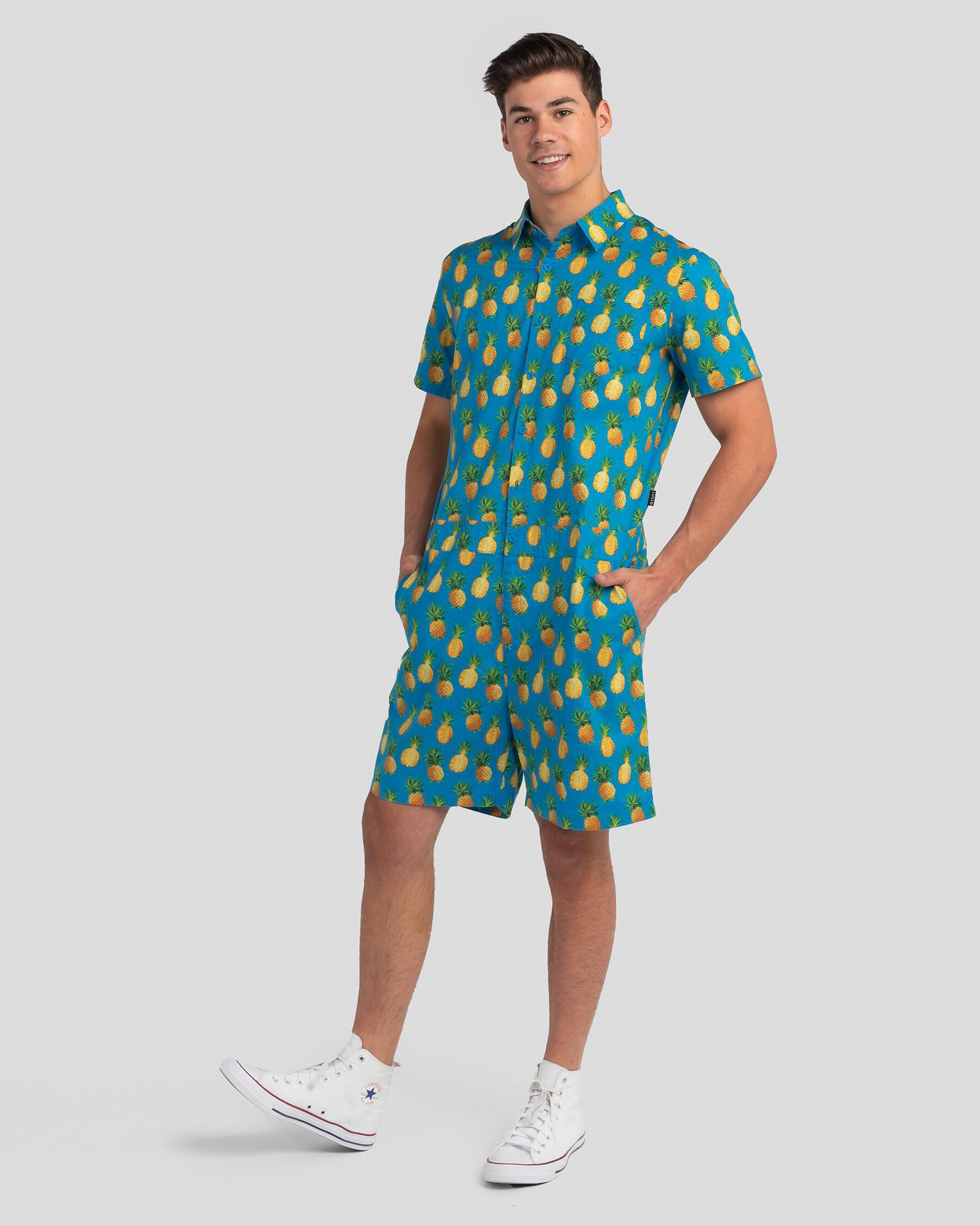 Lucid Pinelands Romper In Blue | City 