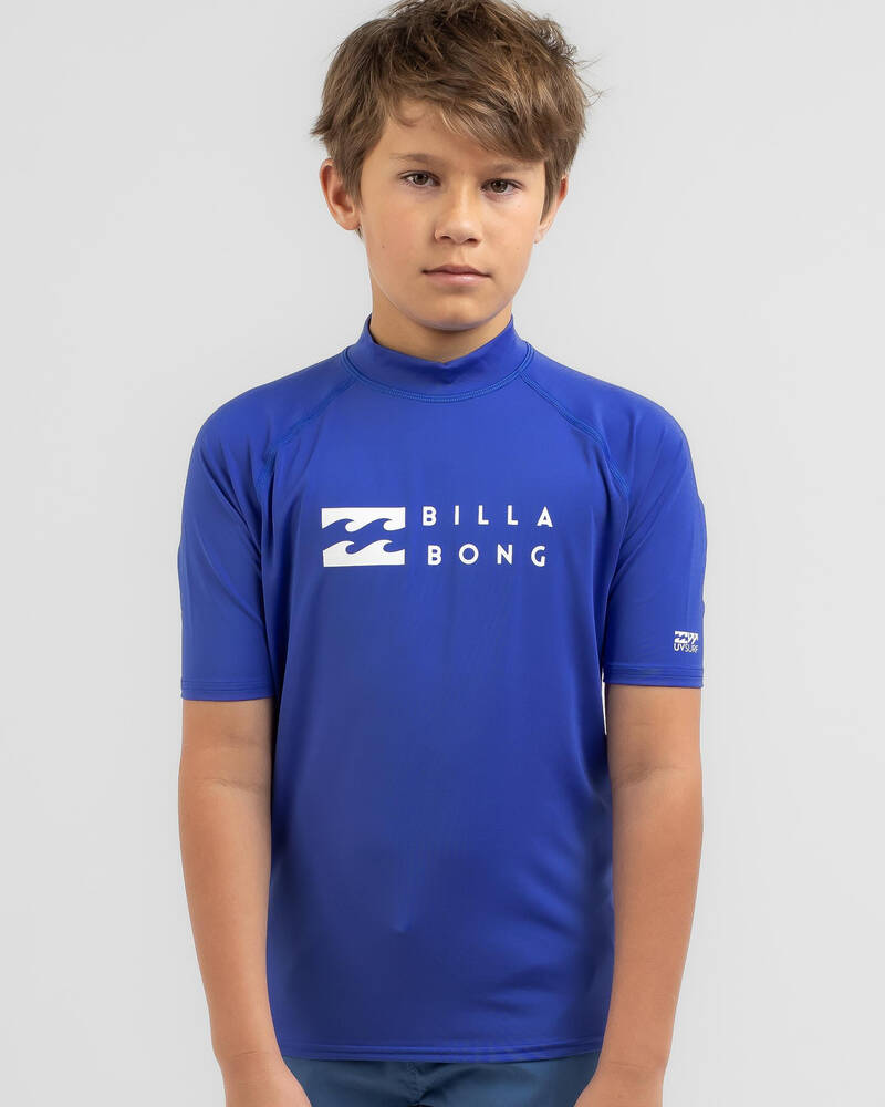 Billabong Boys' Union Short Sleeve Rash Vest for Mens