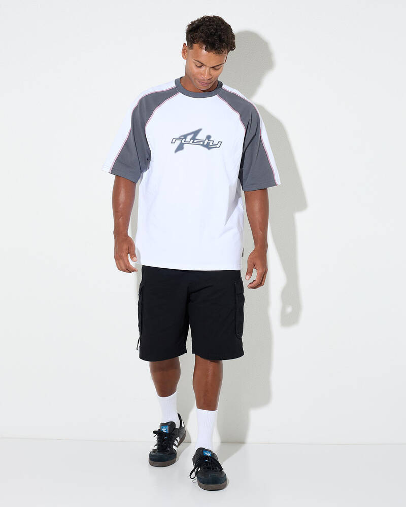 Rusty 8-Ball Elastic Cargo Shorts for Mens