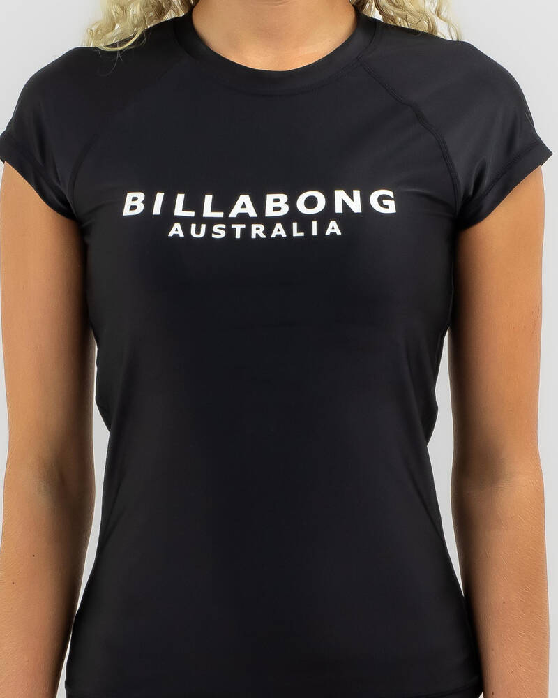 Billabong Society Short Sleeve Rash Vest for Womens