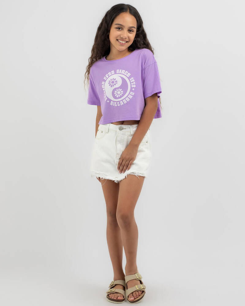 Billabong Girls' Feeling Free True Boy Crop T-Shirt for Womens