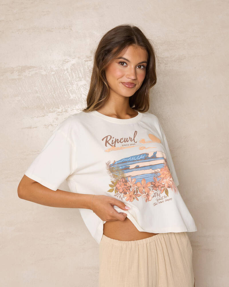 Rip Curl Wave Gliders Crop T-Shirt for Womens