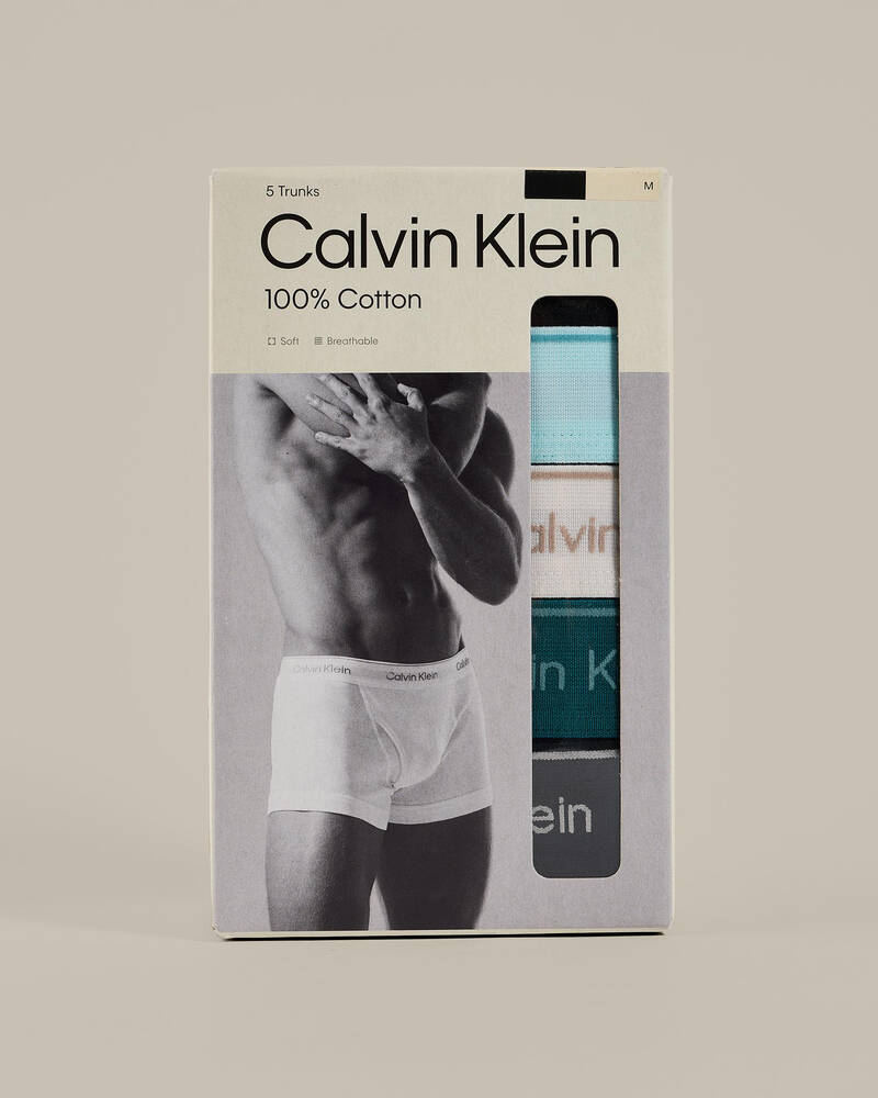 Calvin Klein 100% Cotton Trunk 5 Pack for Mens