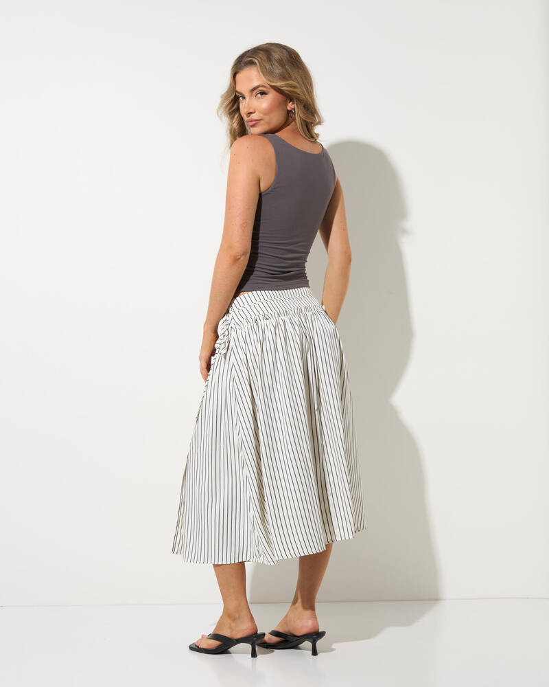 Mint Vanilla Kimba Midi Skirt for Womens