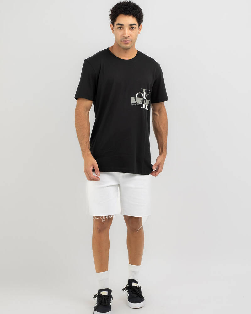 Calvin Klein Glitched CK Logo T-Shirt for Mens