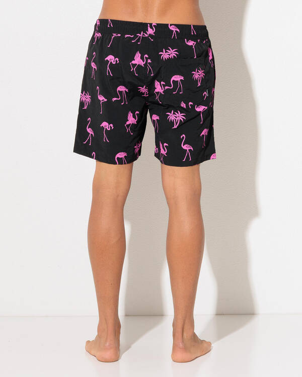 Lucid Pink Tropic Elastic Waist Shorts for Mens